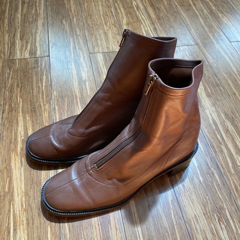 By Far Zip up leather boots